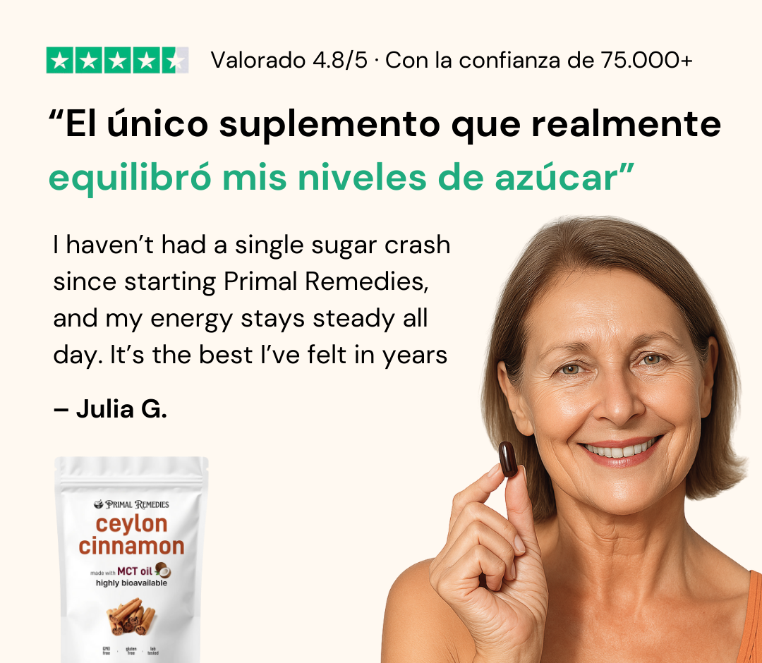 Ceylon Cinnamon equivalente a 7,200 mg con Aceite MCT