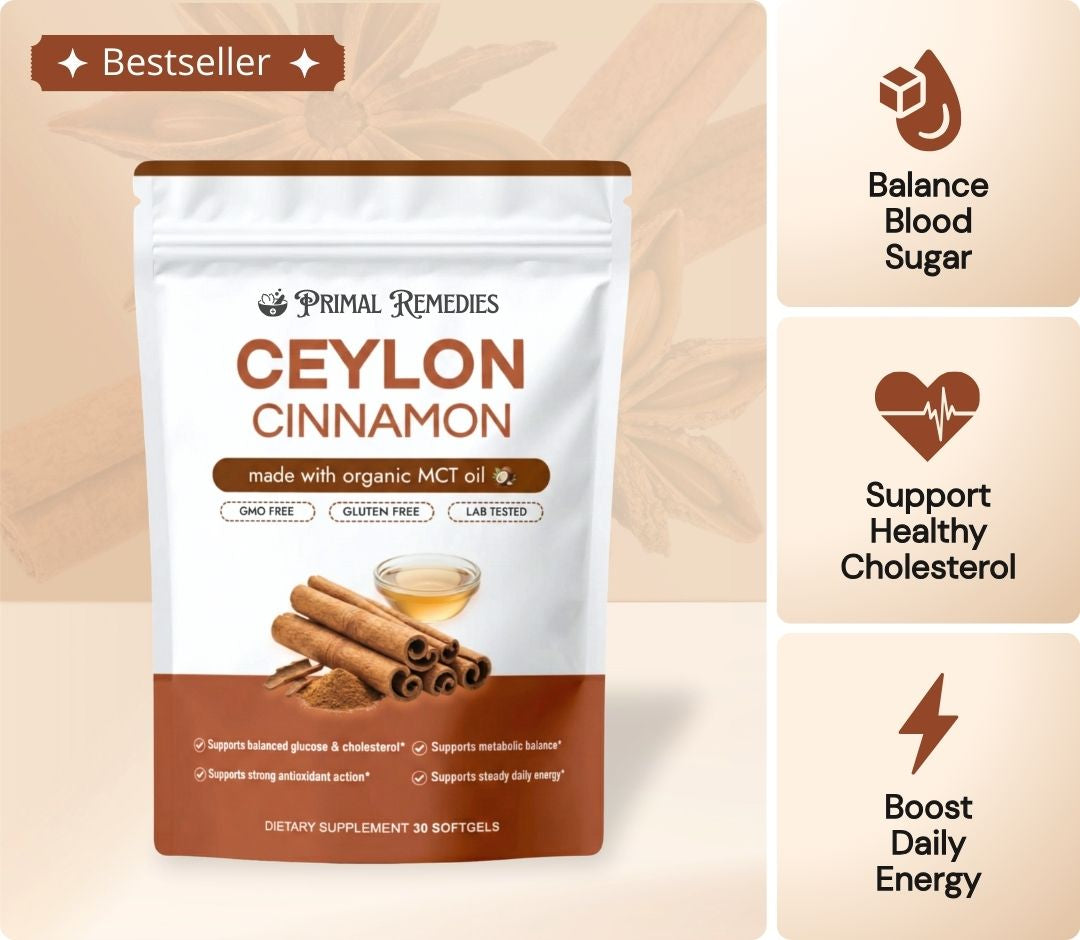Ceylon Cinnamon 7200mg Equivalent with MCT Oil